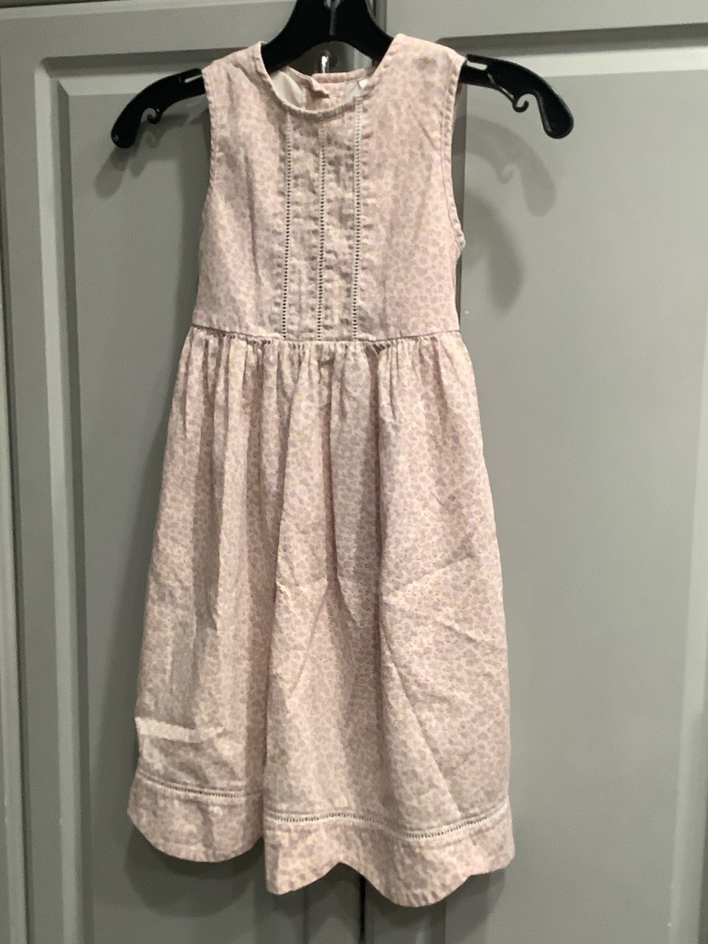 Laura Ashley Vintage Light Pink Floral Cotton Dress for Girls Sz 6X